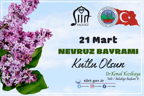 VALİ VE BELEDİYE BAŞKAN V. SAYIN DR. KEMAL KIZILKAYA’NIN NEVRUZ BAYRAMI MESAJI 